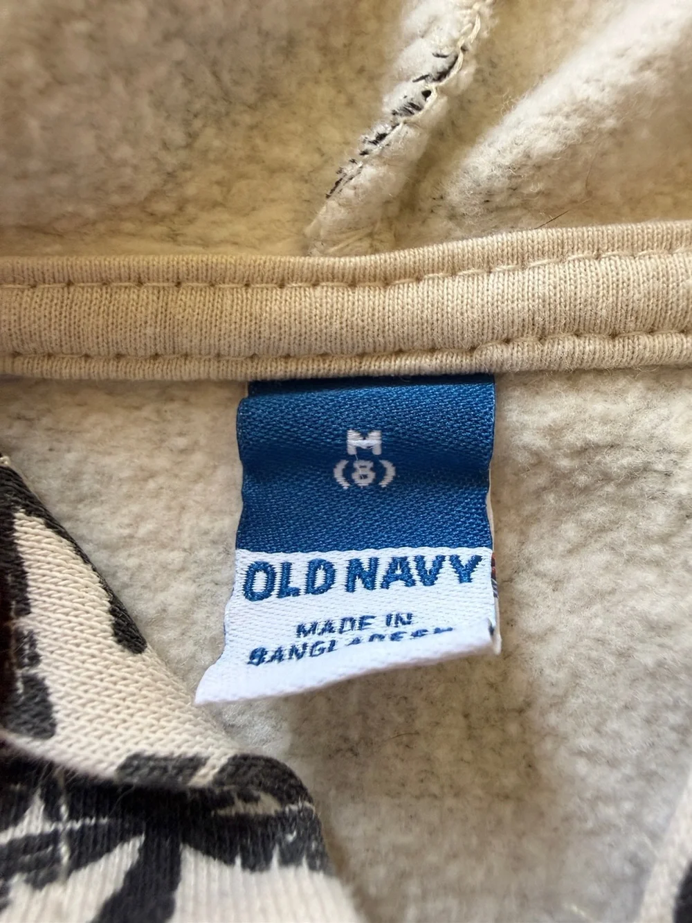 Old Navy Boys Checkered Palm Tree Zip Hoodie Size M (8)